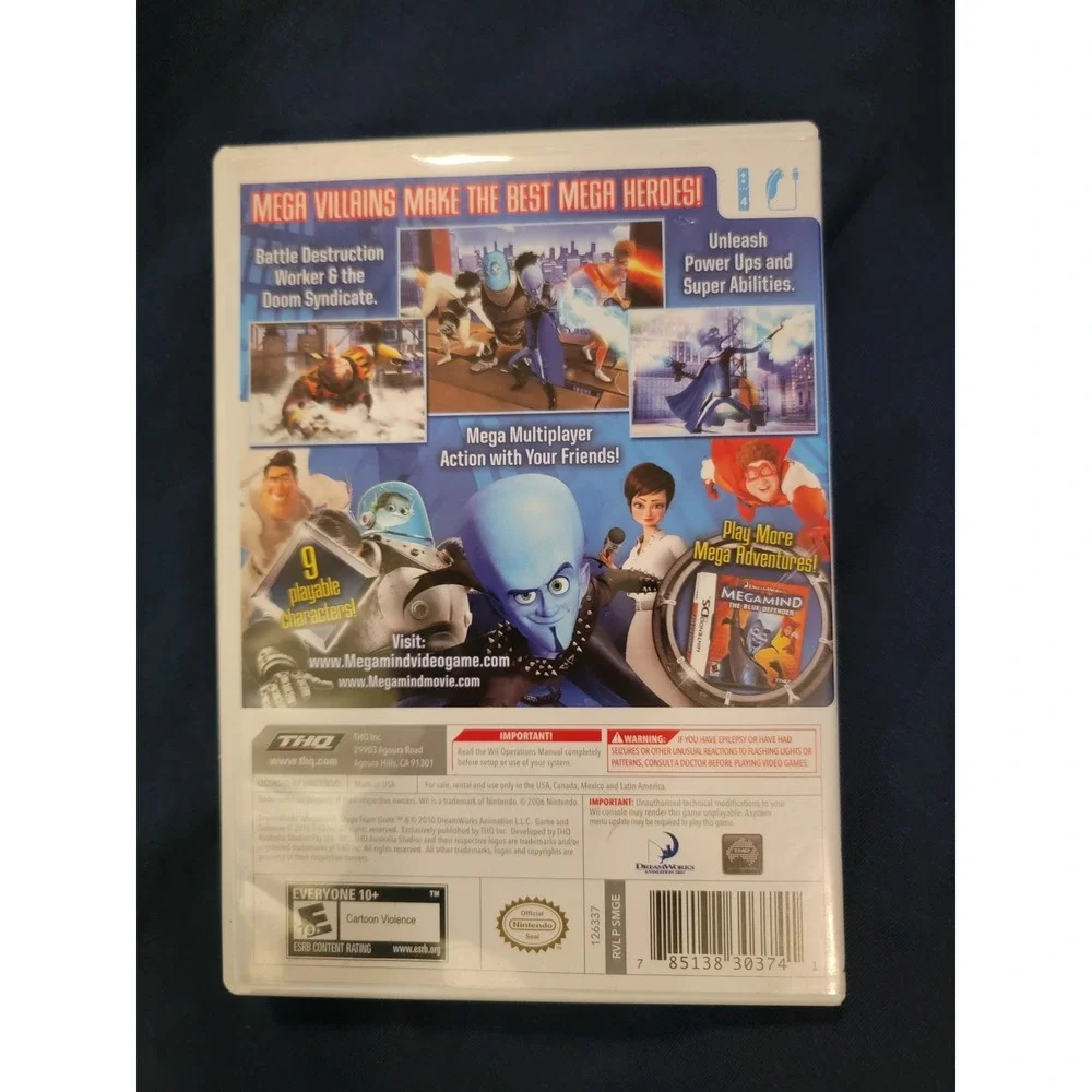 Megamind Mega Team Unite‎ Nintendo Wii Game CIB THQ DreamWorks 2010 RVL P SMGE